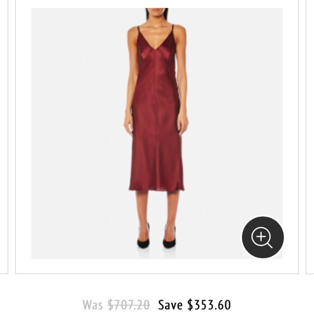 NWOT Helmut Lang Red Silk Dress